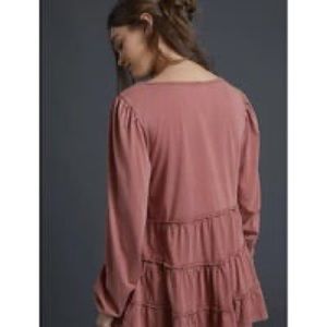 NWT Anthropologie Blythe tiered baby doll top size small
